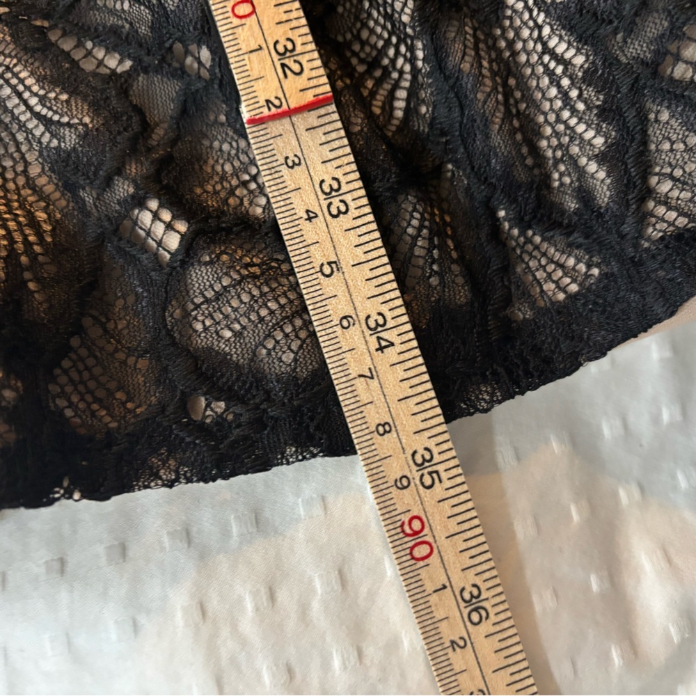 Guess Black and Tan Floral Lace Midi Dress Medium - Picture 10 of 10